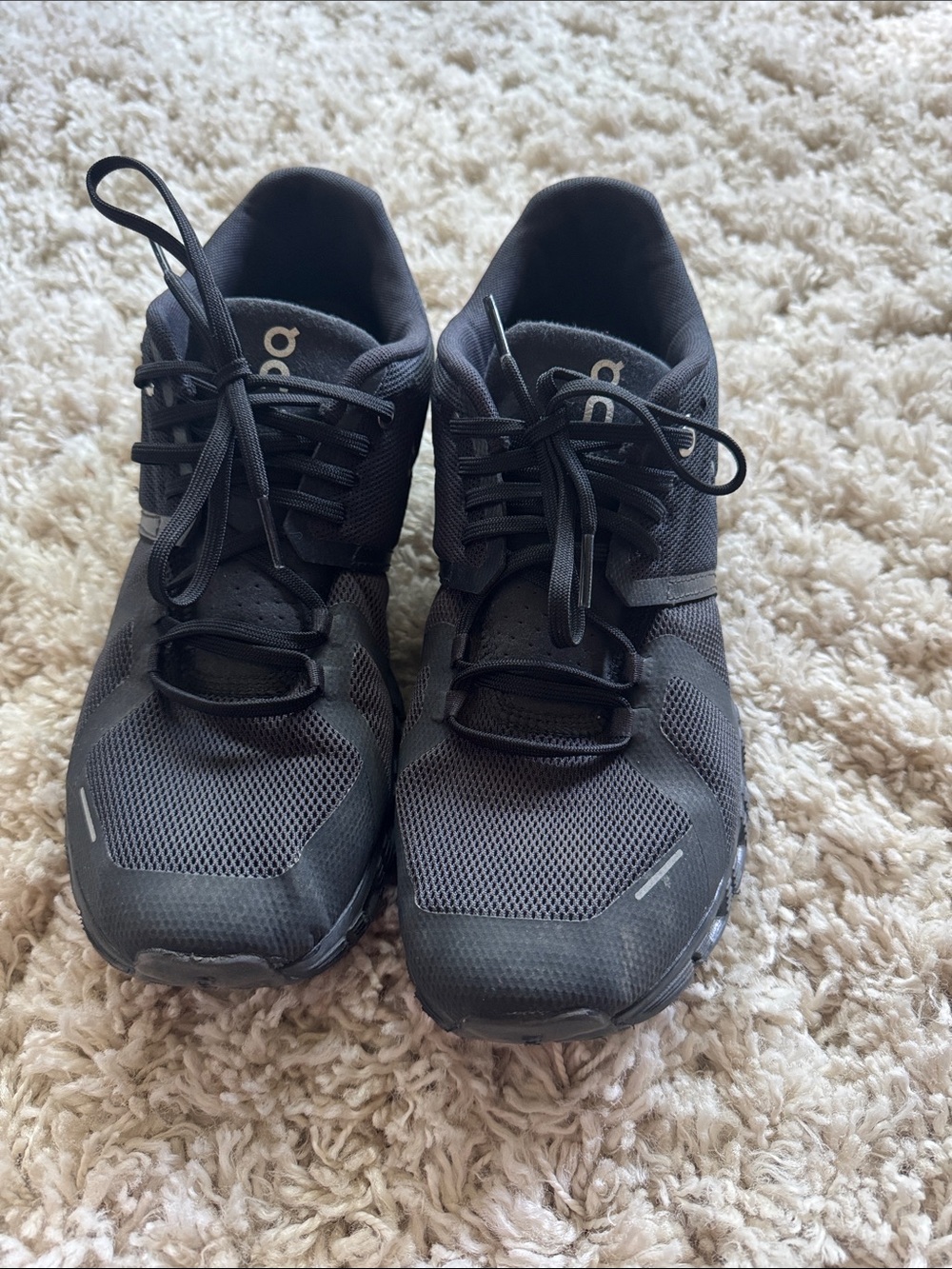 On Cloud Running Men's Black Mesh Performance Running Shoes